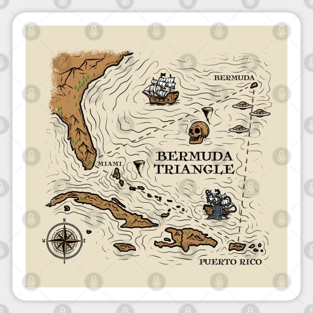 Bermuda Triangle Sticker by GoshWow®